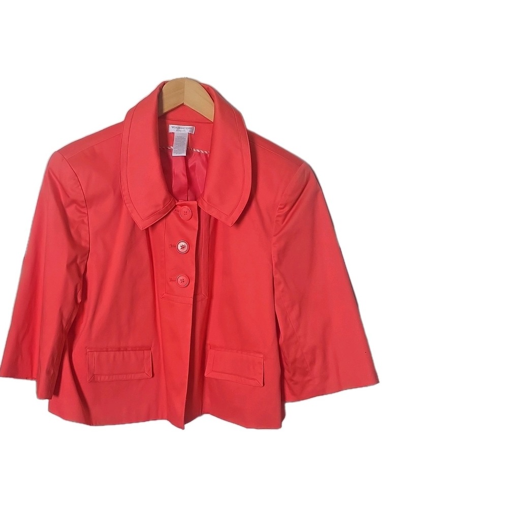 Vintage Y2K Worthington Stretch Women's Cropped Jacket 3/4 Sleeve XL